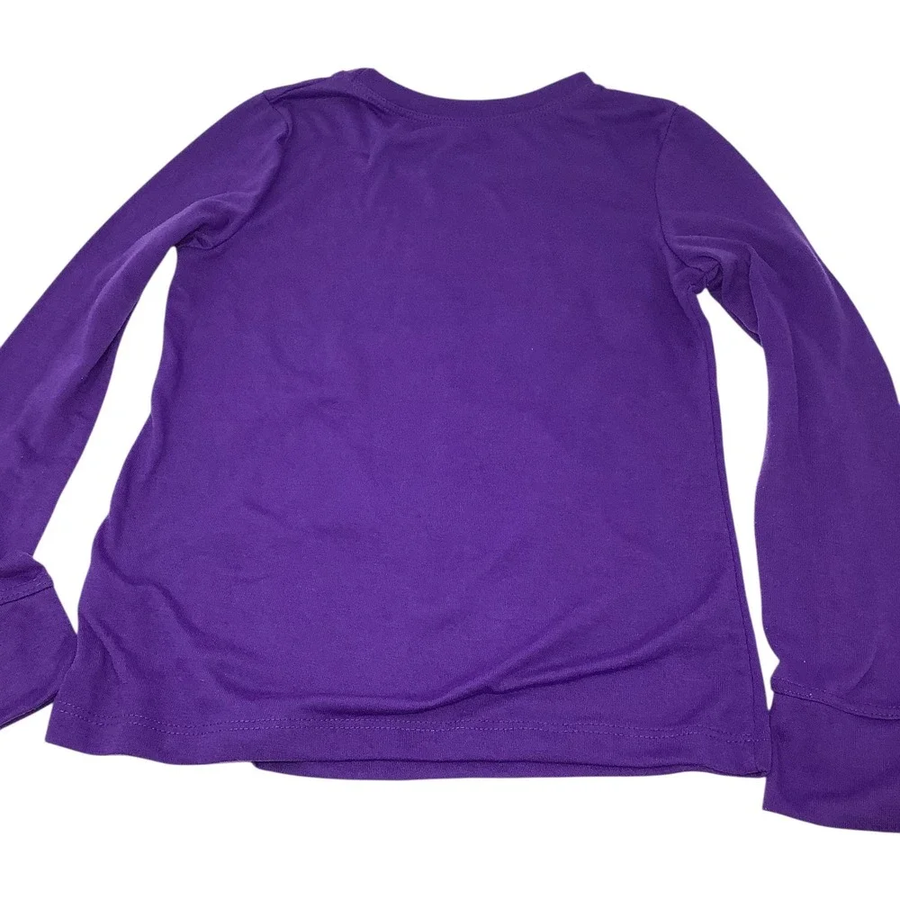 Girls Purple‎ Long Sleeve Love Peace Dream Graphic Casual Shirt Size M 7-8